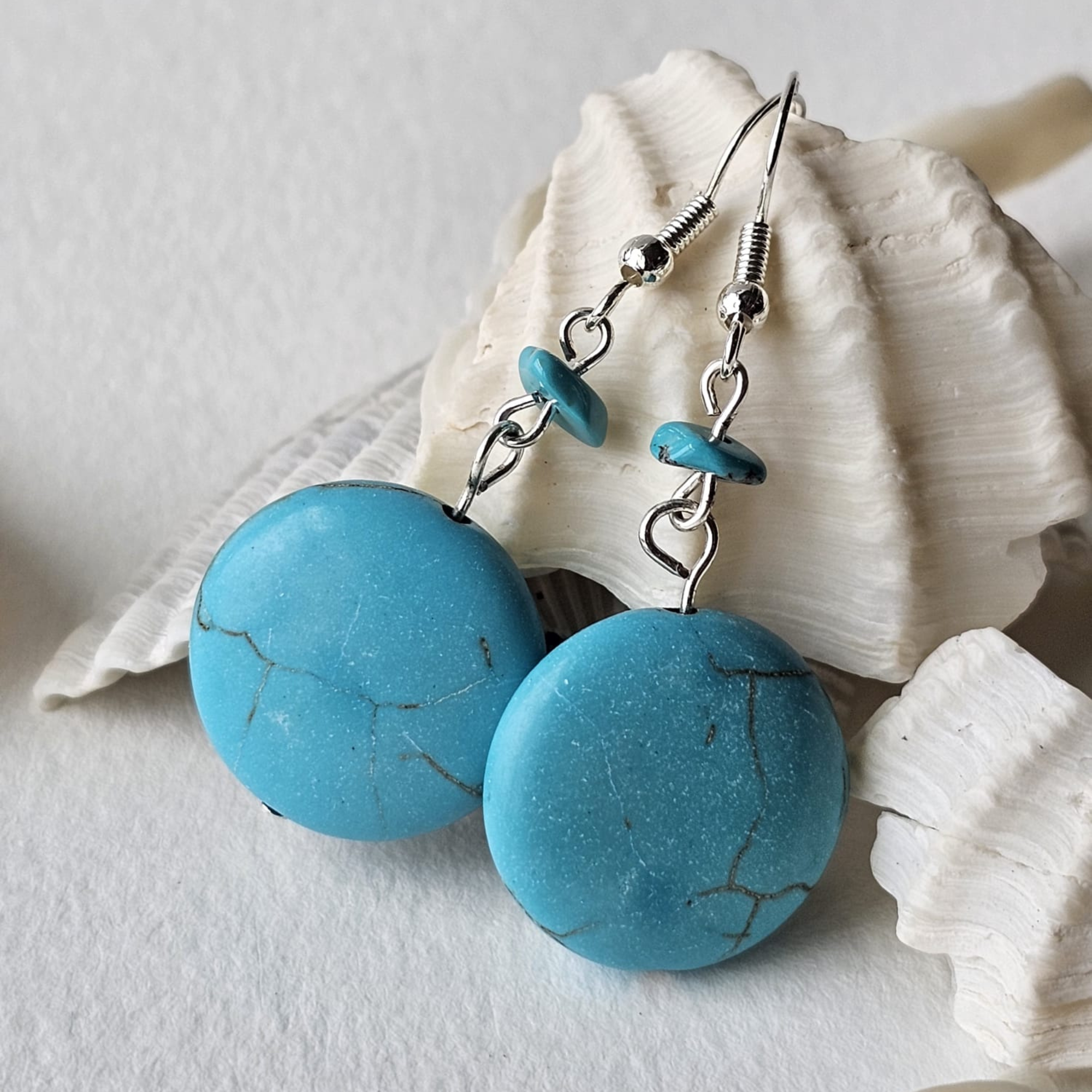 Teal earrings