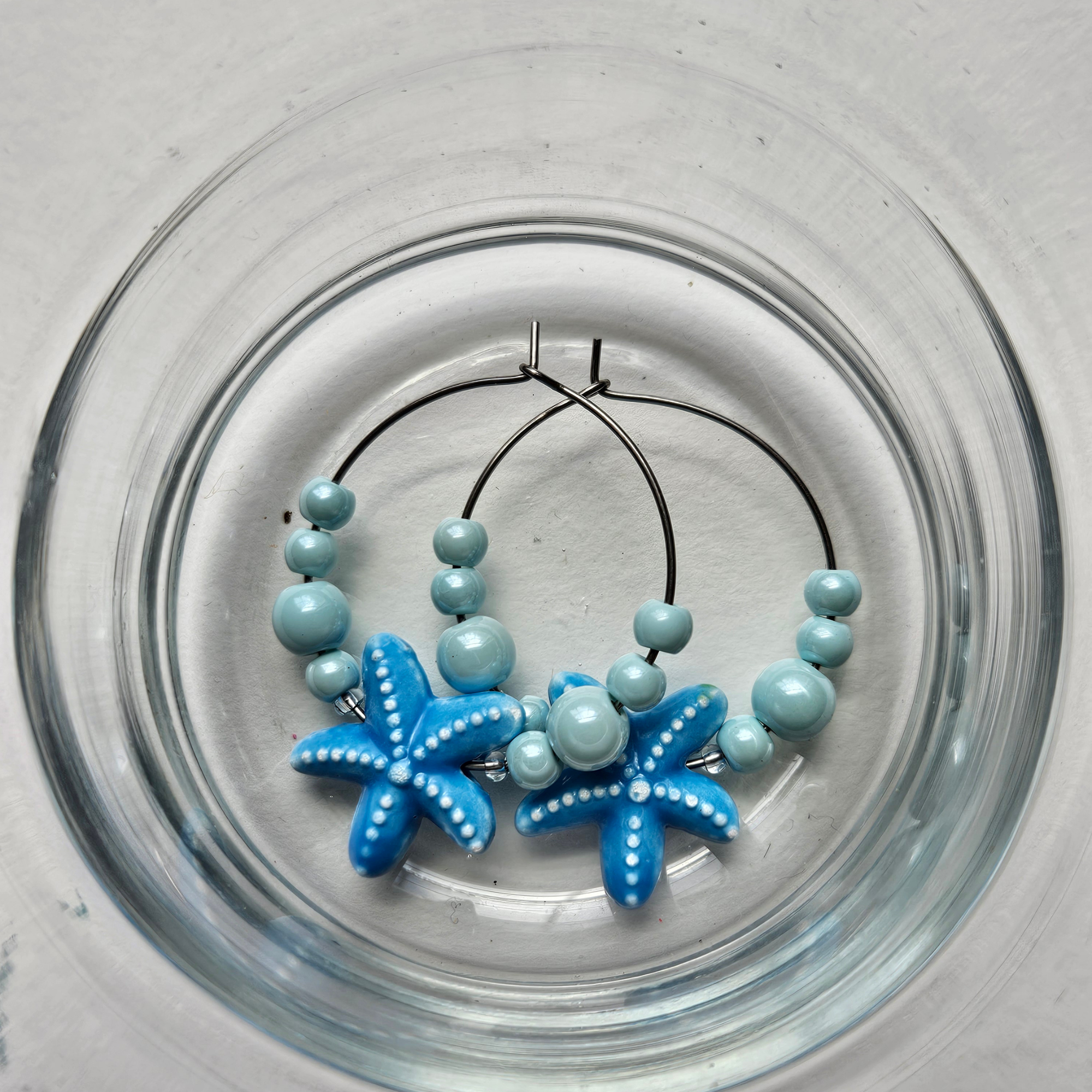 Starfish loop earrings